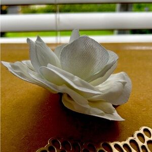 One handmade denim rose from Project Denim Rose by Shawn Marie’s Closet.